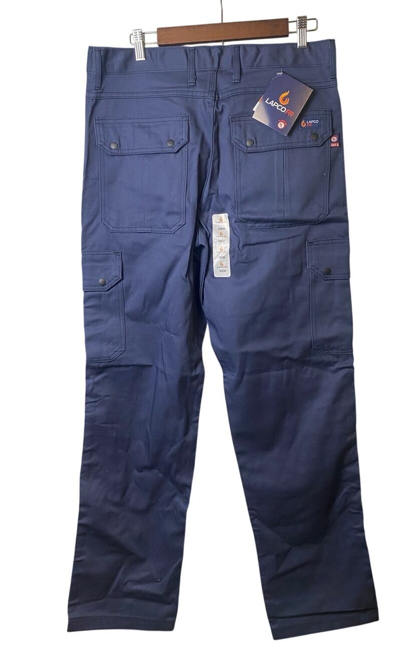 LAPCO FR Navy Carolina Protect Cat 2 Work Pants Men's Size 32X34 NWT